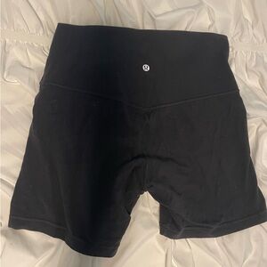 Lululemon black align shorts 6 inch